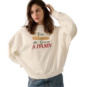 Too Glam Oversize Thermal Graphic Top